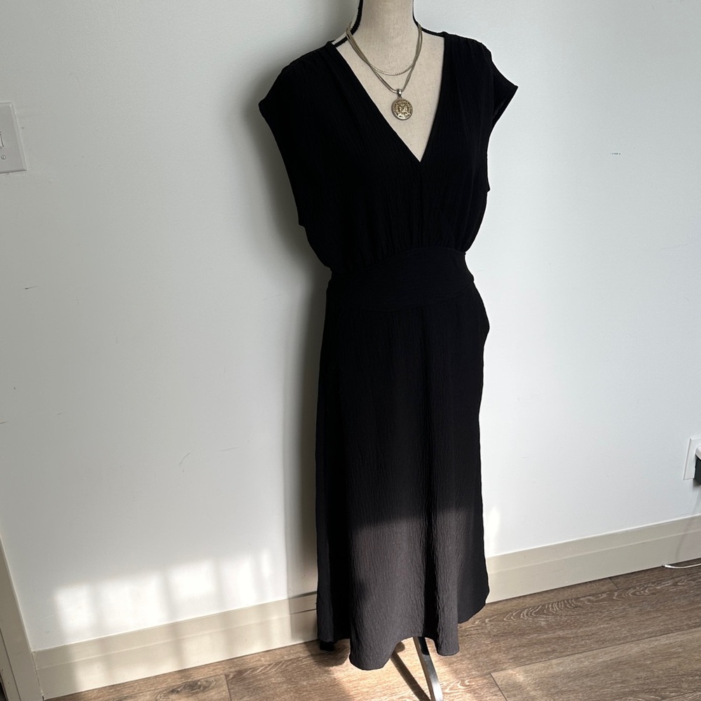 Max Studio Black Midi Dress Maxi Sleeveless Large